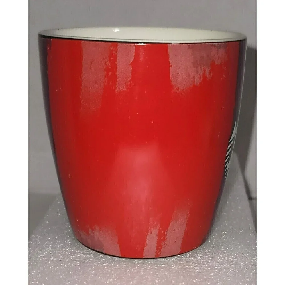 Starbucks 2021 Christmas Holiday Vertical Paint Stripes Red Green Mug